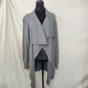 Eileen Fisher Women's Medium Gray Organic Cotton Cardigan Open Front NWT